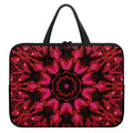 Pink Rose Kaleidoscope Print Laptop Sleeve With Handle