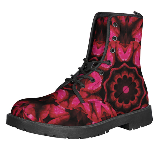 Pink Rose Kaleidoscope Print Backpack