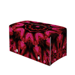 Pink Rose Kaleidoscope Print Leather Tissue Box Cover