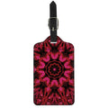 Pink Rose Kaleidoscope Print Luggage Tag