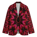 Pink Rose Kaleidoscope Print Men's Blazer