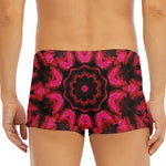 Pink Rose Kaleidoscope Print Men's Short Boxer Briefs