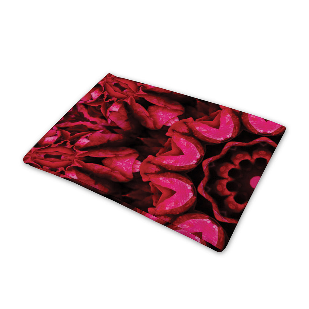Pink Rose Kaleidoscope Print Pet Cooling Mat Cover