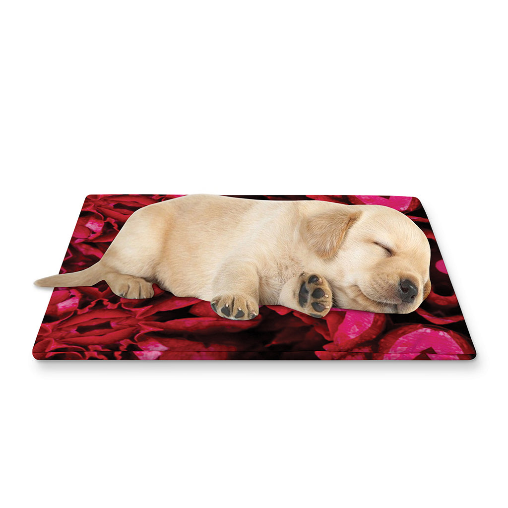 Pink Rose Kaleidoscope Print Pet Cooling Mat Cover