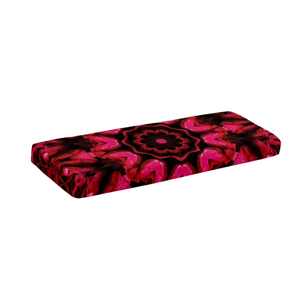 Pink Rose Kaleidoscope Print Piano Keyboard Cover