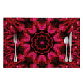 Pink Rose Kaleidoscope Print Placemat