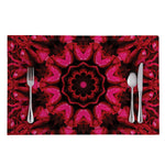 Pink Rose Kaleidoscope Print Placemat