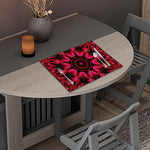 Pink Rose Kaleidoscope Print Placemat