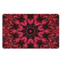 Pink Rose Kaleidoscope Print Polyester Doormat