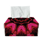Pink Rose Kaleidoscope Print Rectangle Tissue Box Cover