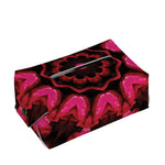Pink Rose Kaleidoscope Print Rectangle Tissue Box Cover