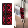 Pink Rose Kaleidoscope Print Refrigerator Handle Covers