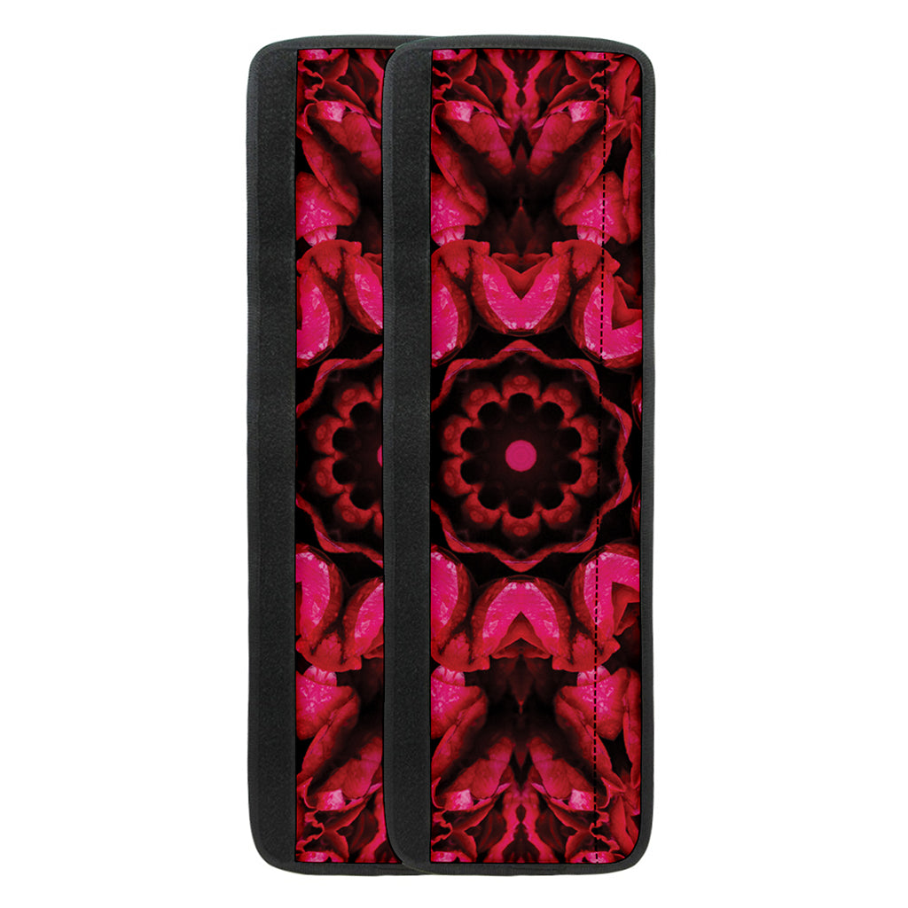 Pink Rose Kaleidoscope Print Refrigerator Handle Covers