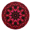 Pink Rose Kaleidoscope Print Round Blanket