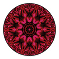 Pink Rose Kaleidoscope Print Round Floor Mat