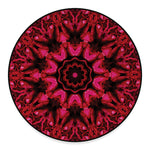 Pink Rose Kaleidoscope Print Round Floor Mat