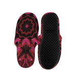 Pink Rose Kaleidoscope Print Slippers