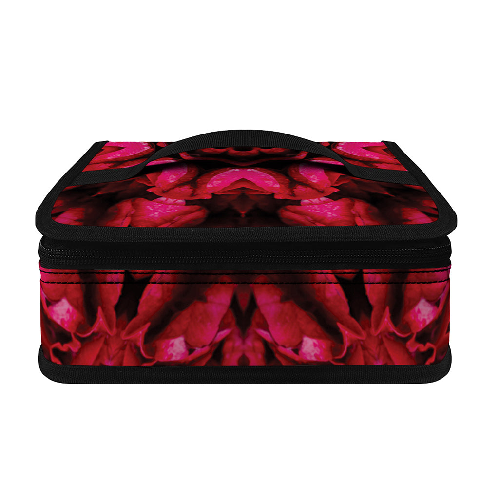 Pink Rose Kaleidoscope Print Small Lunch Bag