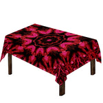 Pink Rose Kaleidoscope Print Tablecloth