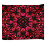 Pink Rose Kaleidoscope Print Tapestry