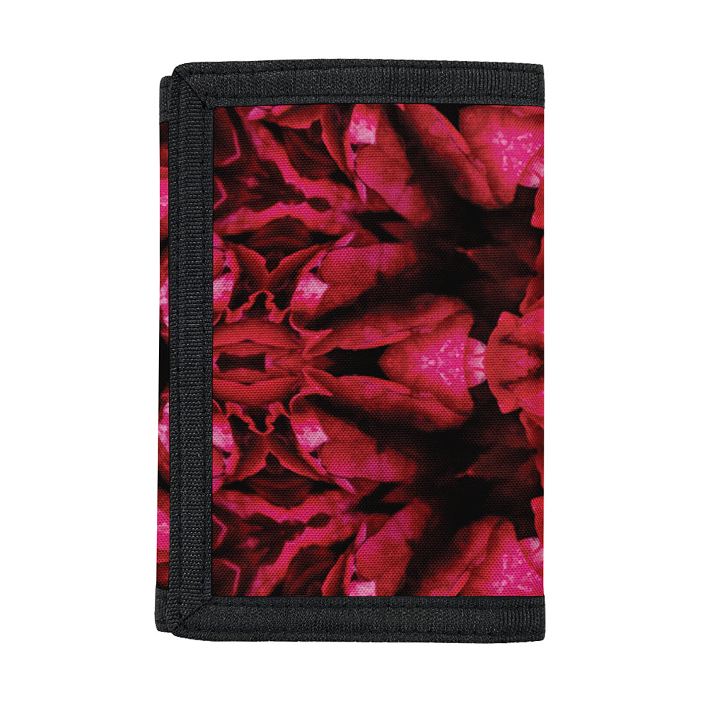 Pink Rose Kaleidoscope Print Trifold Wallet