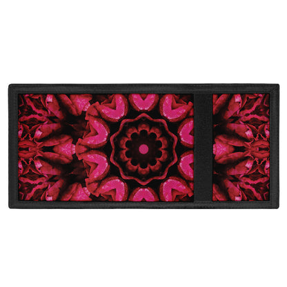 Pink Rose Kaleidoscope Print Trifold Wallet