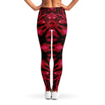 Pink Rose Kaleidoscope Print Women's Leggings