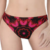 Pink Rose Kaleidoscope Print Women's Thong