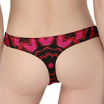 Pink Rose Kaleidoscope Print Women's Thong