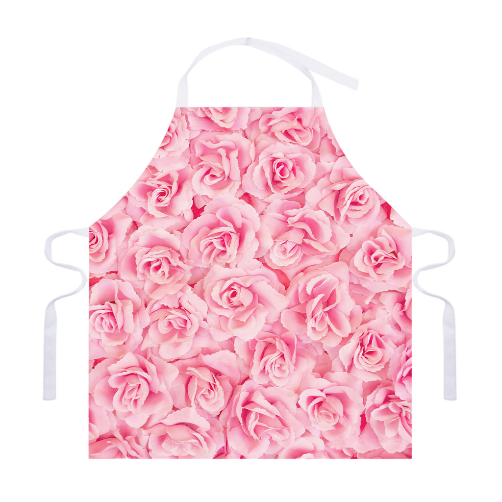 Pink Rose Print Adjustable Apron