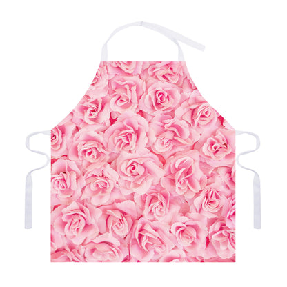 Pink Rose Print Adjustable Apron