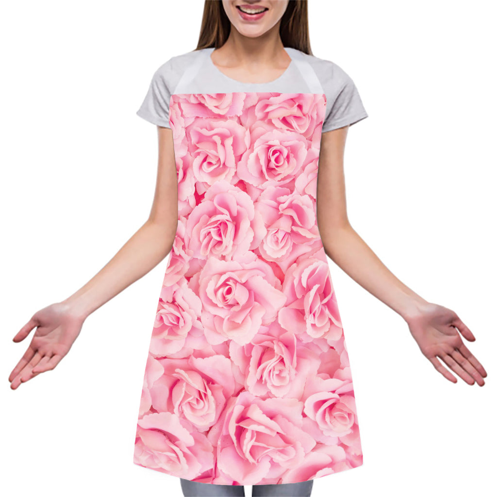 Pink Rose Print Adjustable Apron