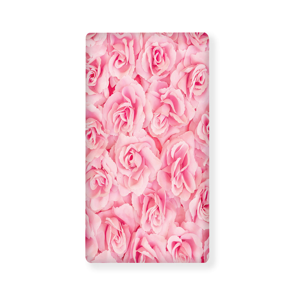 Pink Rose Print Baby Crib Sheet