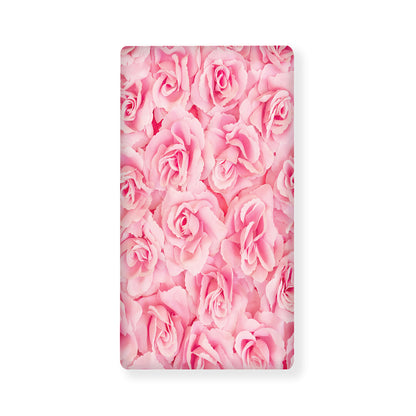 Pink Rose Print Baby Crib Sheet