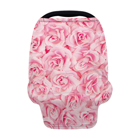Pink Rose Print Baby Seat Cover