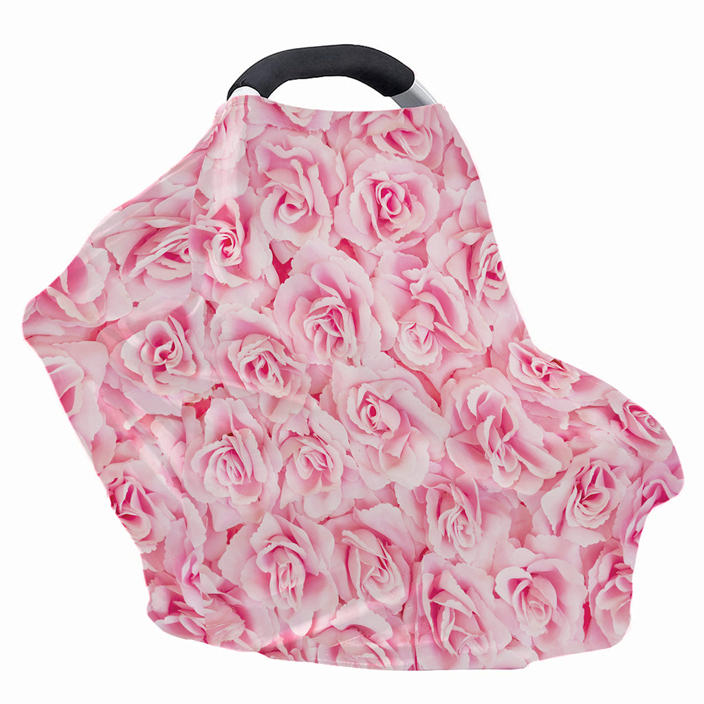 Pink Rose Print Baby Seat Cover