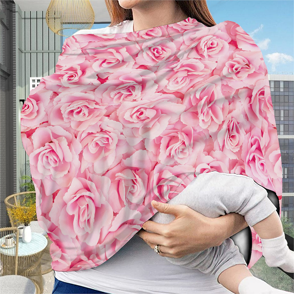 Pink Rose Print Baby Seat Cover