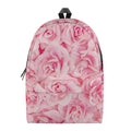 Pink Rose Print School Backpack