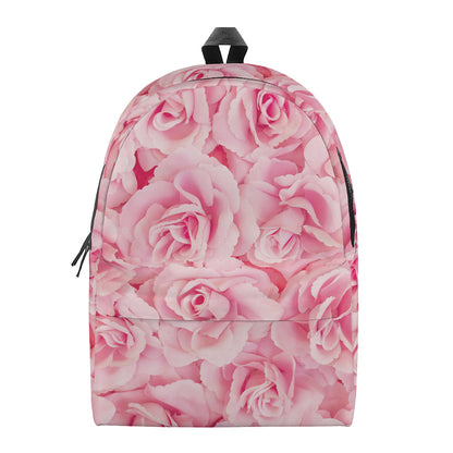 Pink Rose Print Backpack