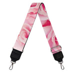 Pink Rose Print Bag Strap