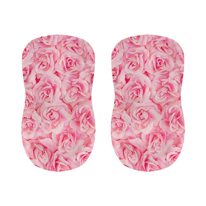 Pink Rose Print Bar Stool Covers