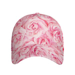 Pink Rose Print Baseball Cap
