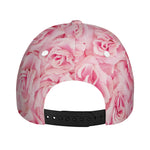 Pink Rose Print Baseball Cap
