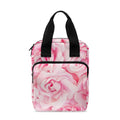 Pink Rose Print Bible Tote Bag