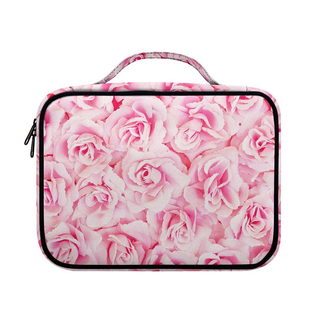 Pink Rose Print Briefcase Bible Bag