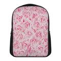 Pink Rose Print Casual Backpack