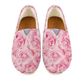 Pink Rose Print Casual Shoes