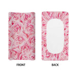 Pink Rose Print Changing Pad Cover