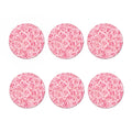 Pink Rose Print Coaster Set