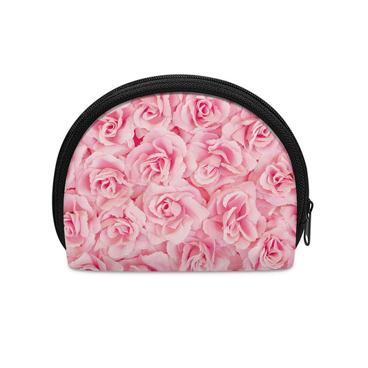 Pink Rose Print Coin Purse